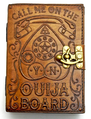 Call me on the Ouija Board Leather Embossed Journal